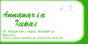 annamaria kupai business card