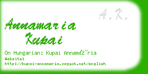 annamaria kupai business card